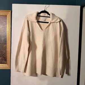 Ava & Viv Cream V-Neck Sweater